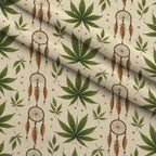 Hemp Dreamcatcher Pattern 2 Minky Fabric — plush minky folded close-up preview (mv-minky-v1:lying)