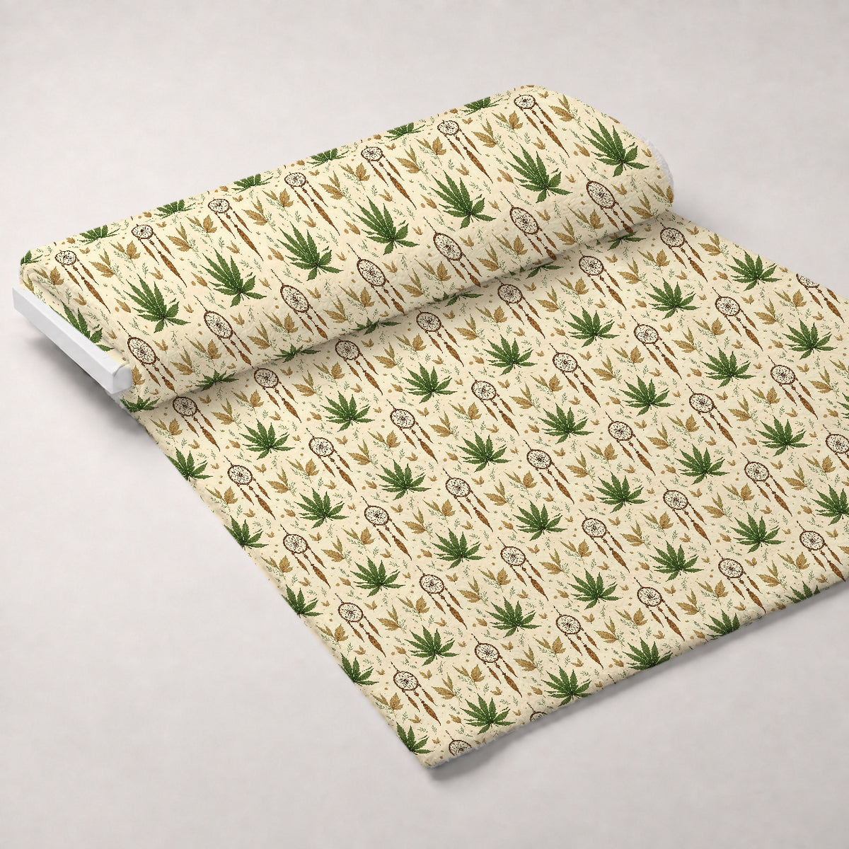 Hemp Dreamcatcher Pattern 4 Minky Fabric — plush minky unrolled bolt preview (mv-minky-v1:bolt)
