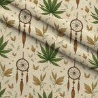 Hemp Dreamcatcher Pattern 4 Minky Fabric — plush minky folded close-up preview (mv-minky-v1:lying)