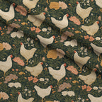 Henhouse Blooms Pattern 1 Minky Fabric — plush minky folded close-up preview (mv-minky-v1:lying)