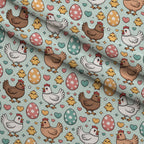 Heritage Hens Pattern 17 Minky Fabric — plush minky folded close-up preview (mv-minky-v1:lying)