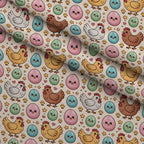 Heritage Hens Pattern 18 Minky Fabric — plush minky folded close-up preview (mv-minky-v1:lying)