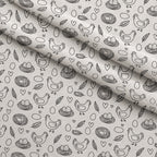Heritage Hens Pattern 23 Minky Fabric — plush minky folded close-up preview (mv-minky-v1:lying)