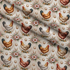 Heritage Hens Pattern 25 Minky Fabric — plush minky folded close-up preview (mv-minky-v1:lying)