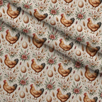 Heritage Hens Pattern 26 Minky Fabric — plush minky folded close-up preview (mv-minky-v1:lying)