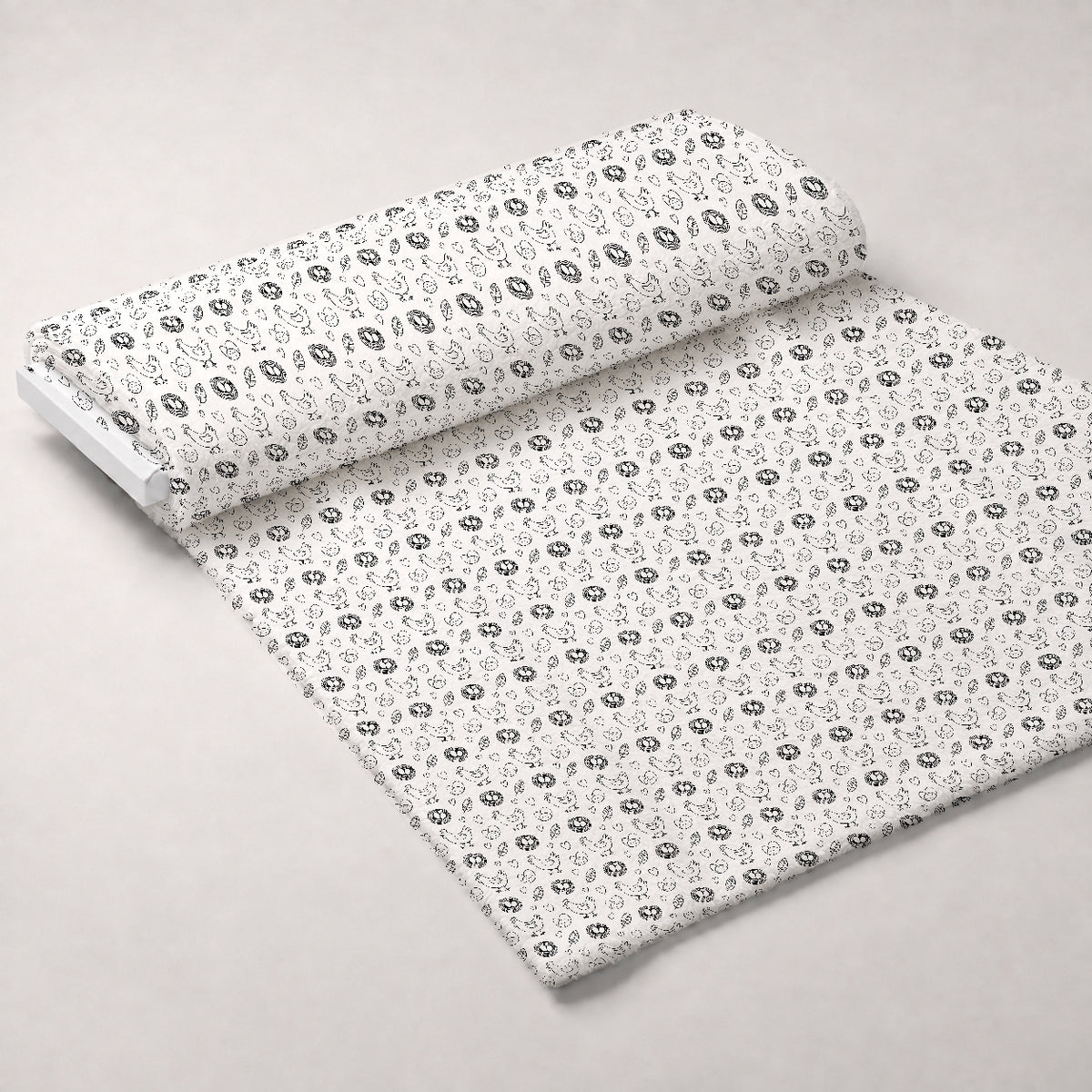 Heritage Hens Pattern 6 Minky Fabric — plush minky unrolled bolt preview (mv-minky-v1:bolt)