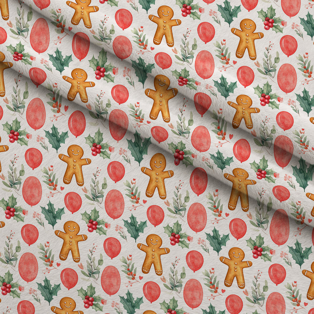 Holly Jolly Heirloom Pattern 1 Minky Fabric — plush minky folded close-up preview (mv-minky-v1:lying)