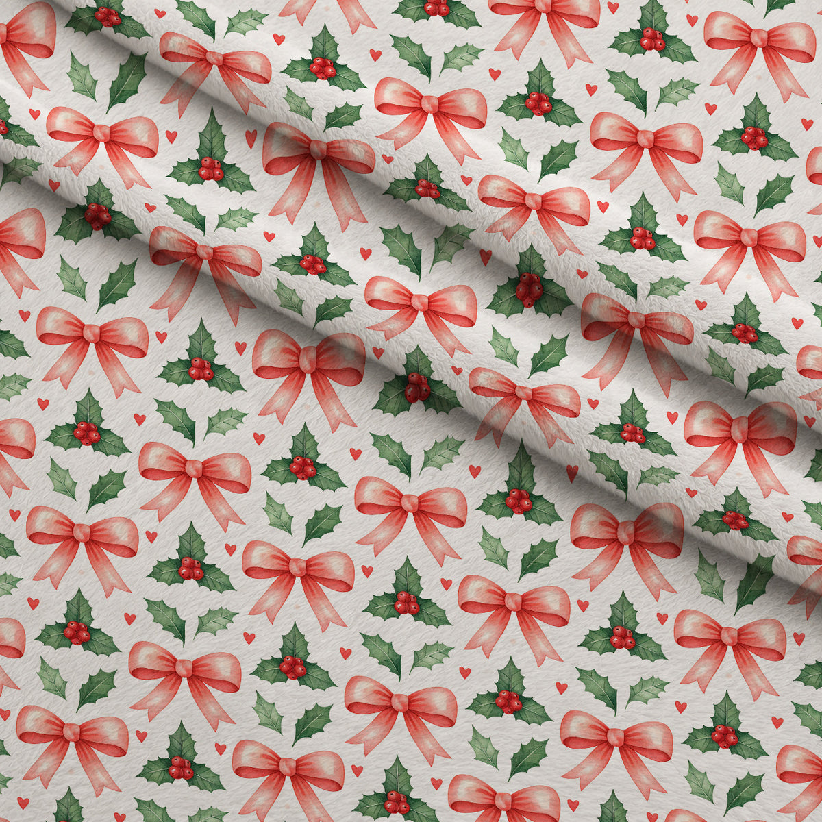 Holly Jolly Heirloom Pattern 11 Minky Fabric — plush minky folded close-up preview (mv-minky-v1:lying)