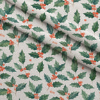 Holly Jolly Heirloom Pattern 21 Minky Fabric — plush minky folded close-up preview (mv-minky-v1:lying)