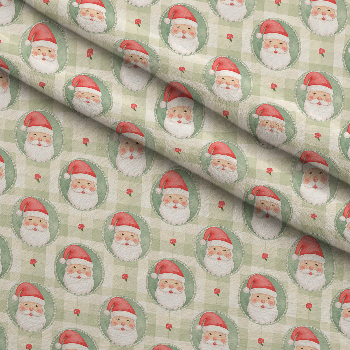 Holly Jolly Heirloom Pattern 24 Minky Fabric — plush minky folded close-up preview (mv-minky-v1:lying)