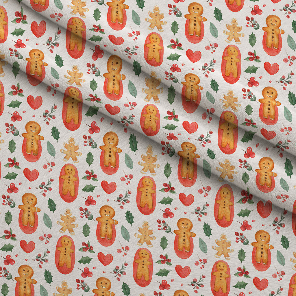 Holly Jolly Heirloom Pattern 4 Minky Fabric — plush minky folded close-up preview (mv-minky-v1:lying)