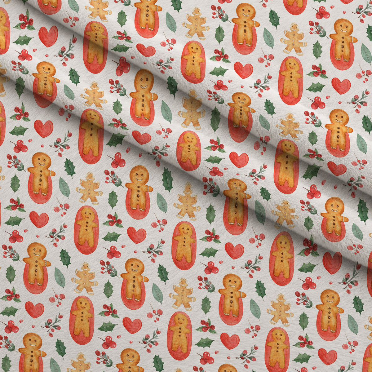 Holly Jolly Heirloom Pattern 4 Minky Fabric — plush minky folded close-up preview (mv-minky-v1:lying)