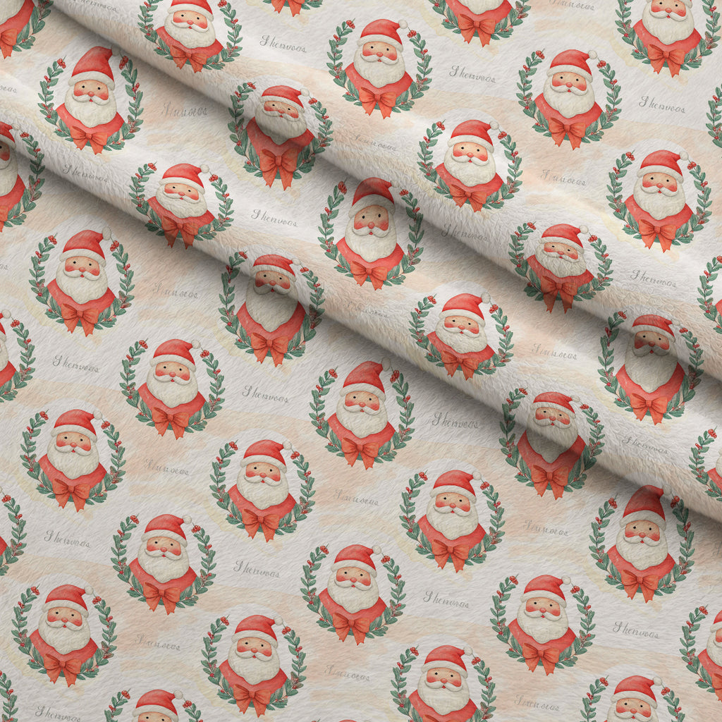 Holly Jolly Heirloom Pattern 5 Minky Fabric — plush minky folded close-up preview (mv-minky-v1:lying)