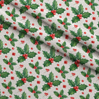 Holly Jolly Heirloom Pattern 9 Minky Fabric — plush minky folded close-up preview (mv-minky-v1:lying)