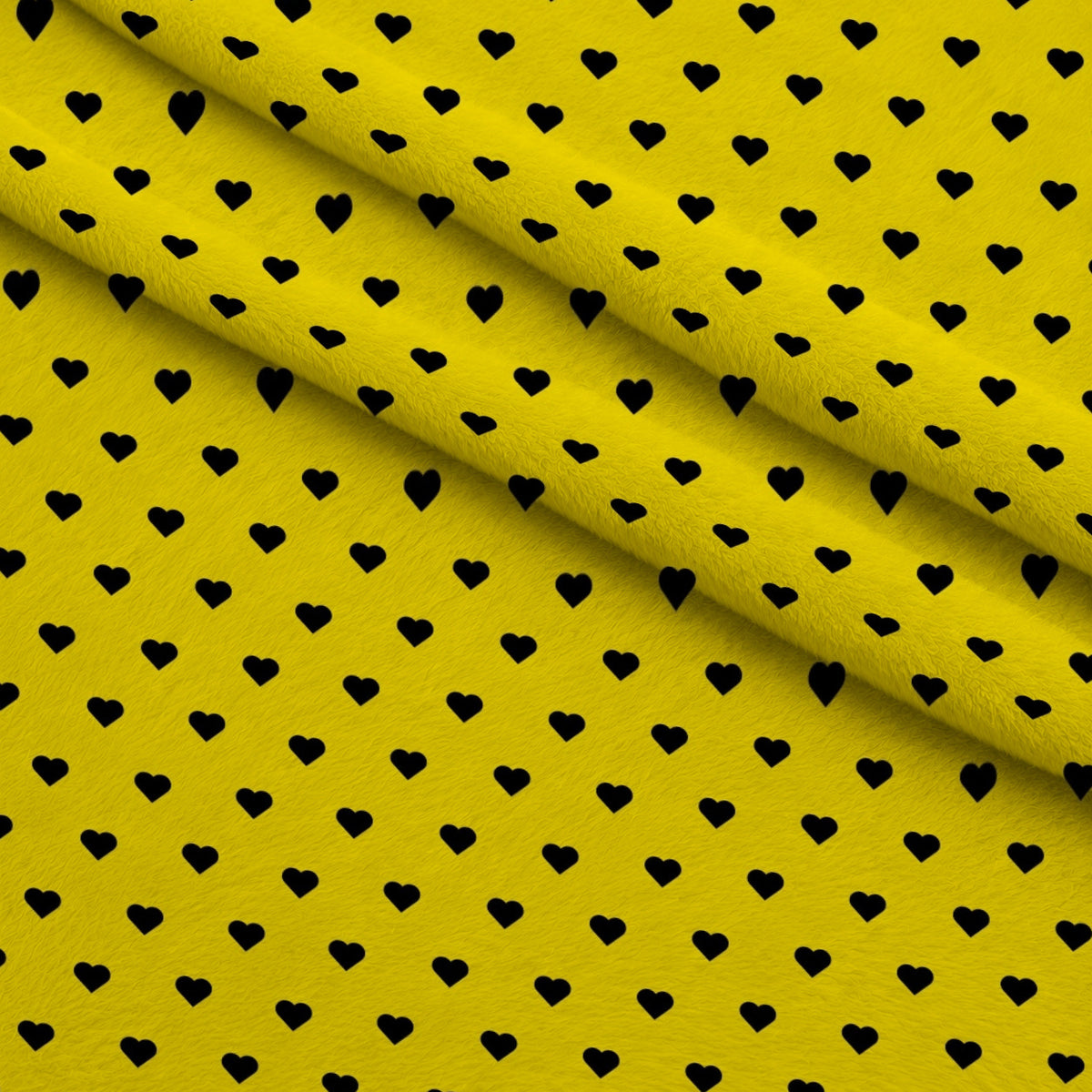 Honeybee Hearts Pattern 13 Minky Fabric — plush minky folded close-up preview (mv-minky-v1:lying)