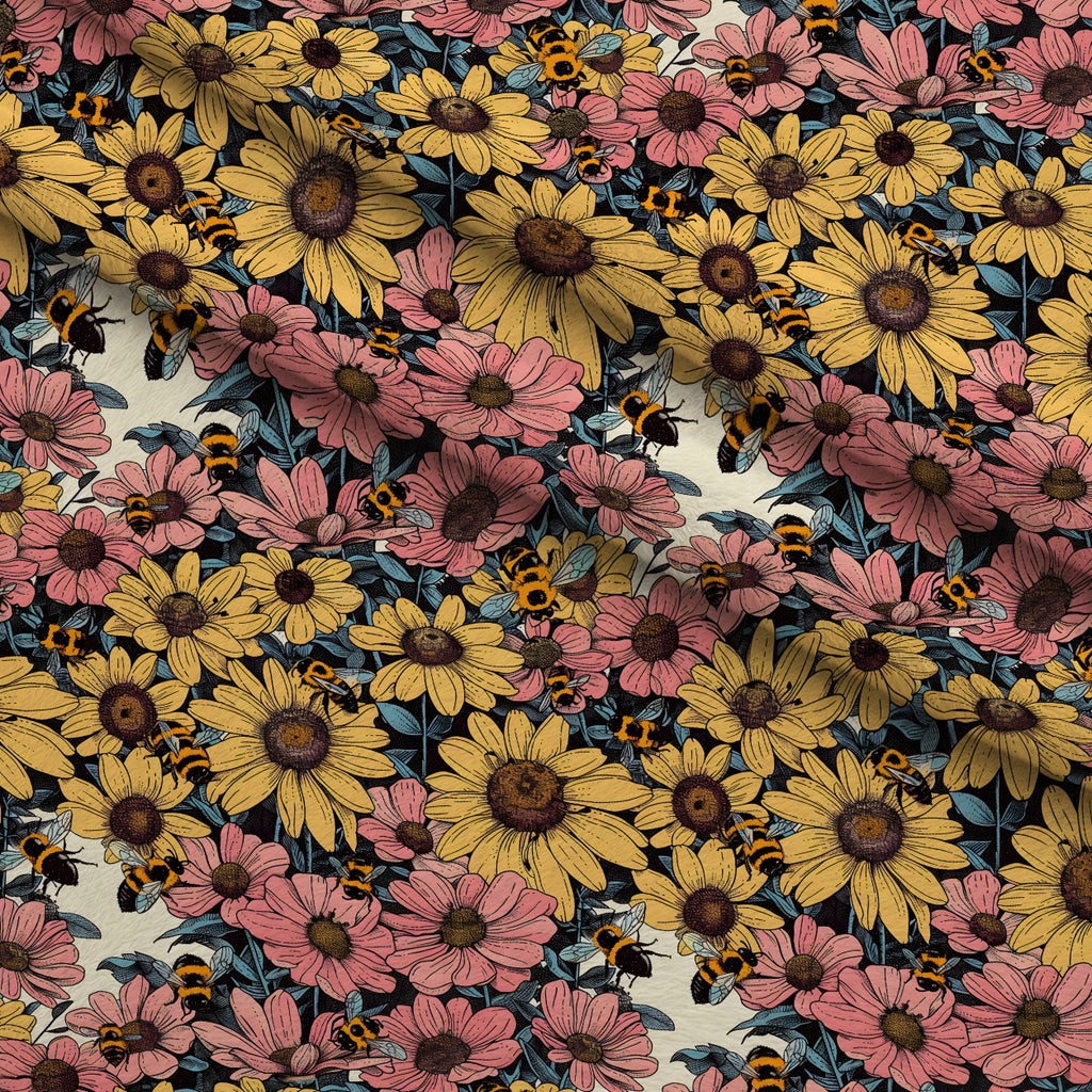 Honeycomb Blooms Pattern 17 Minky Fabric — plush minky folded close-up preview (mv-minky-v1:lying)