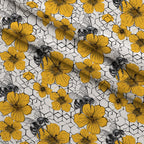 Honeycomb Blooms Pattern 20 Minky Fabric — plush minky folded close-up preview (mv-minky-v1:lying)
