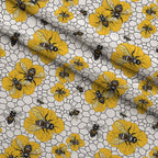 Honeycomb Blooms Pattern 21 Minky Fabric — plush minky folded close-up preview (mv-minky-v1:lying)