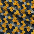 Honeycomb Blooms Pattern 9 Minky Fabric — plush minky folded close-up preview (mv-minky-v1:lying)