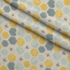 Honeycomb Harvest Pattern 16 Minky Fabric — plush minky folded close-up preview (mv-minky-v1:lying)