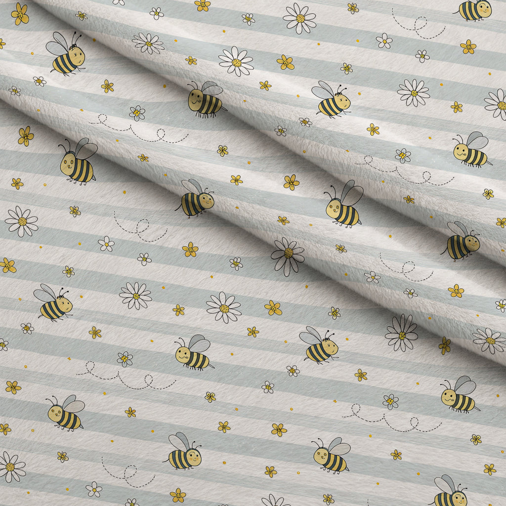 Honeycomb Harvest Pattern 17 Minky Fabric — plush minky folded close-up preview (mv-minky-v1:lying)