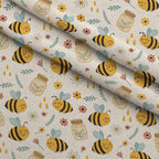 Honeycomb Harvest Pattern 7 Minky Fabric — plush minky folded close-up preview (mv-minky-v1:lying)