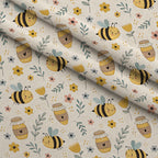 Honeycomb Harvest Pattern 9 Minky Fabric — plush minky folded close-up preview (mv-minky-v1:lying)