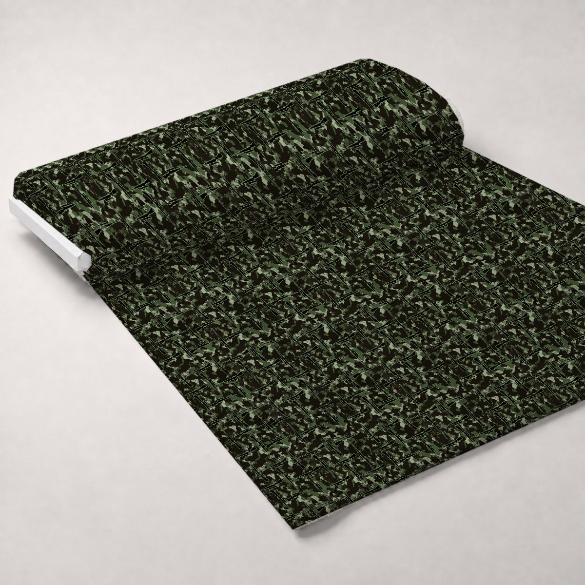 Hunting Motif Camouflage Pattern Minky Fabric — plush minky unrolled bolt preview (mv-minky-v1:bolt)