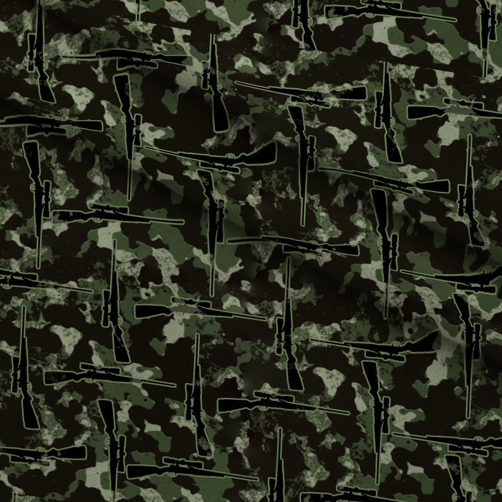 Hunting Motif Camouflage Pattern Minky Fabric — plush minky folded close-up preview (mv-minky-v1:lying)