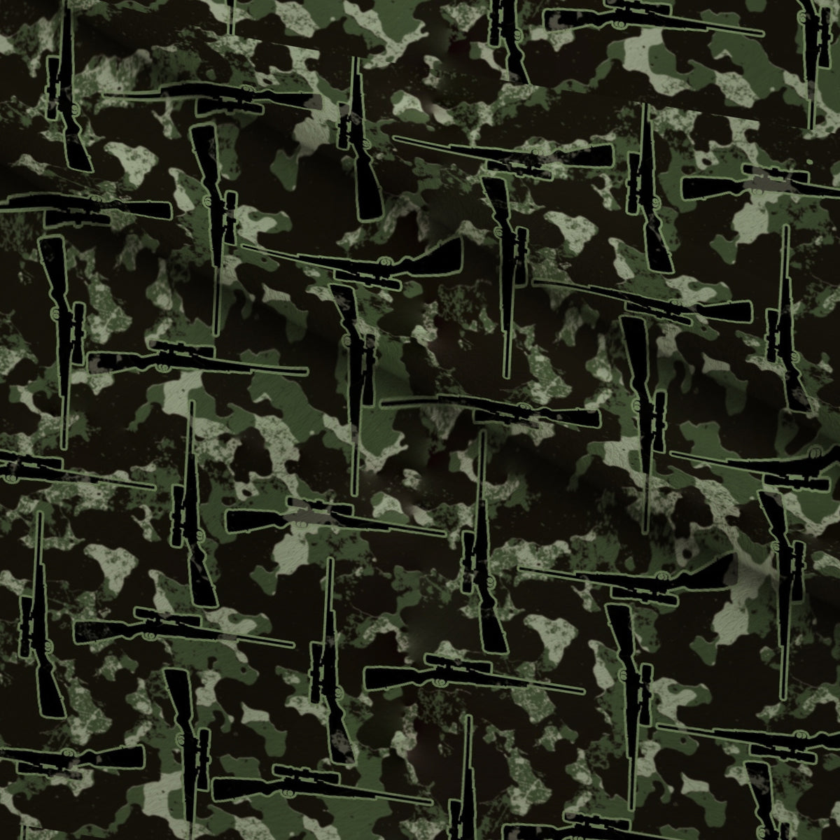 Hunting Motif Camouflage Pattern Minky Fabric — plush minky folded close-up preview (mv-minky-v1:lying)