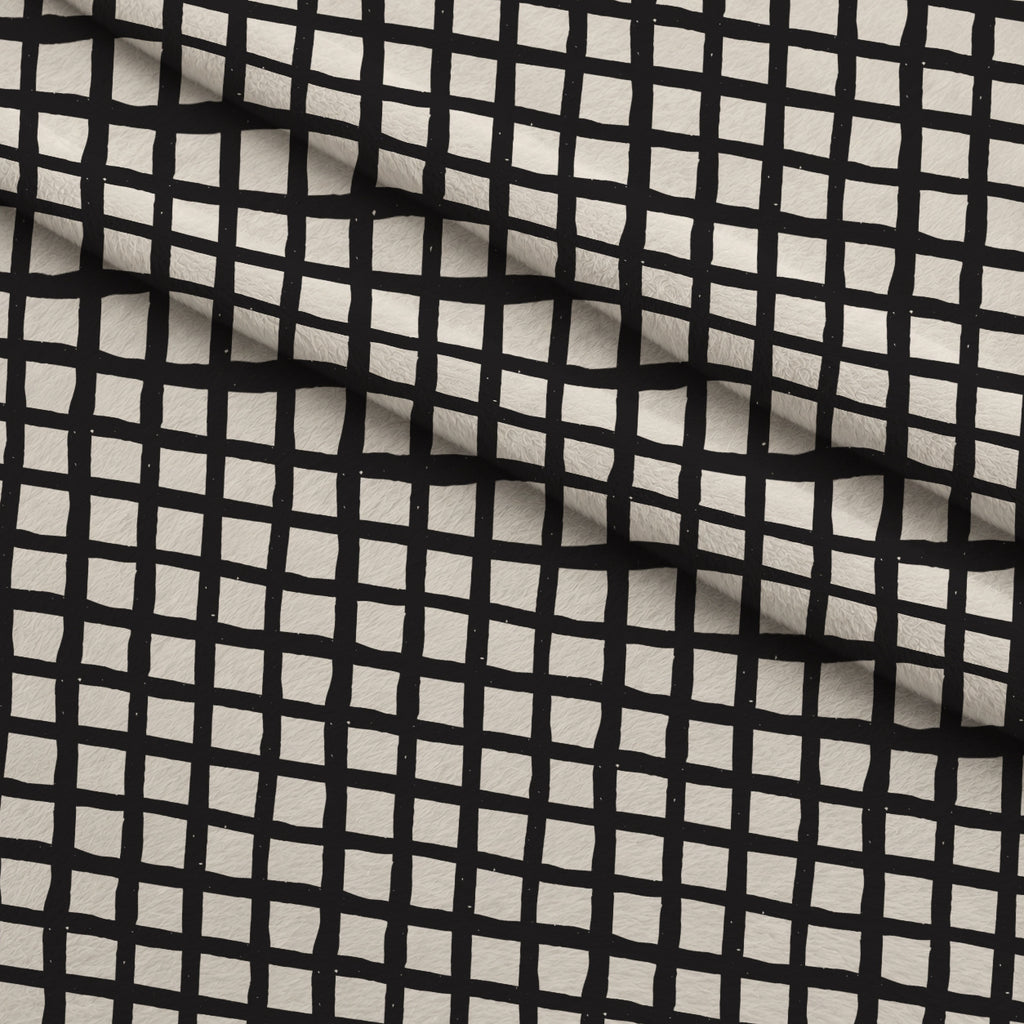 Ink Block Print Pattern 1 Minky Fabric — plush minky folded close-up preview (mv-minky-v1:lying)