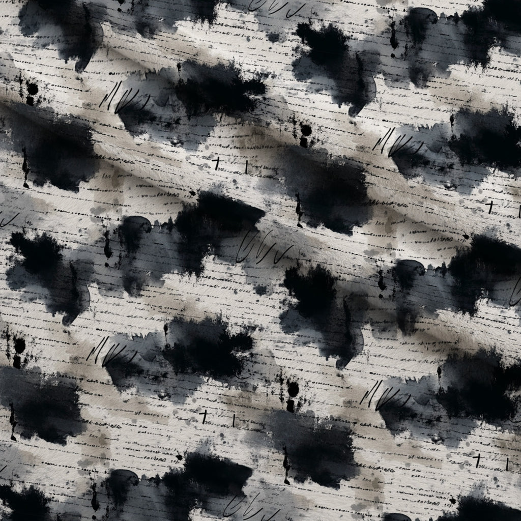 Inkwash Manuscript Pattern 1 Minky Fabric — plush minky folded close-up preview (mv-minky-v1:lying)