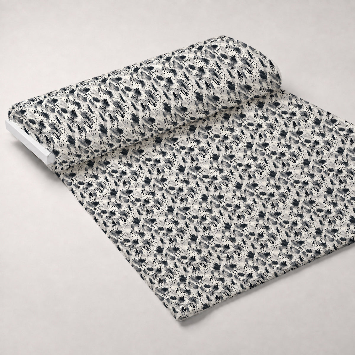 Inkwash Manuscript Pattern 8 Minky Fabric — plush minky unrolled bolt preview (mv-minky-v1:bolt)