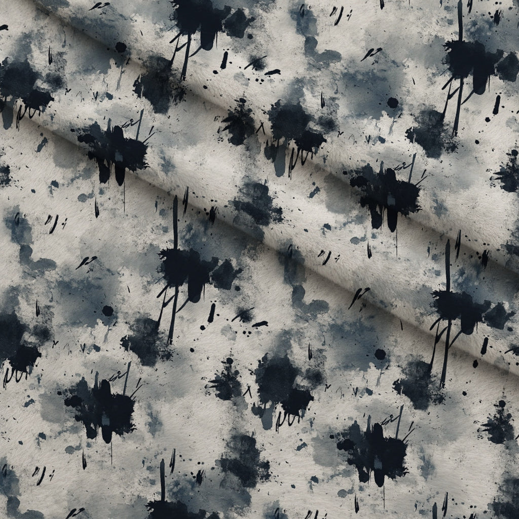 Inkwash Manuscript Pattern 9 Minky Fabric — plush minky folded close-up preview (mv-minky-v1:lying)