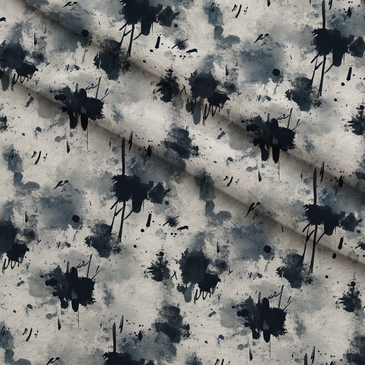 Inkwash Manuscript Pattern 9 Minky Fabric — plush minky folded close-up preview (mv-minky-v1:lying)