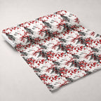 Japanese Cherry Blossoms 1 Minky Fabric — plush minky unrolled bolt preview (mv-minky-v1:bolt)