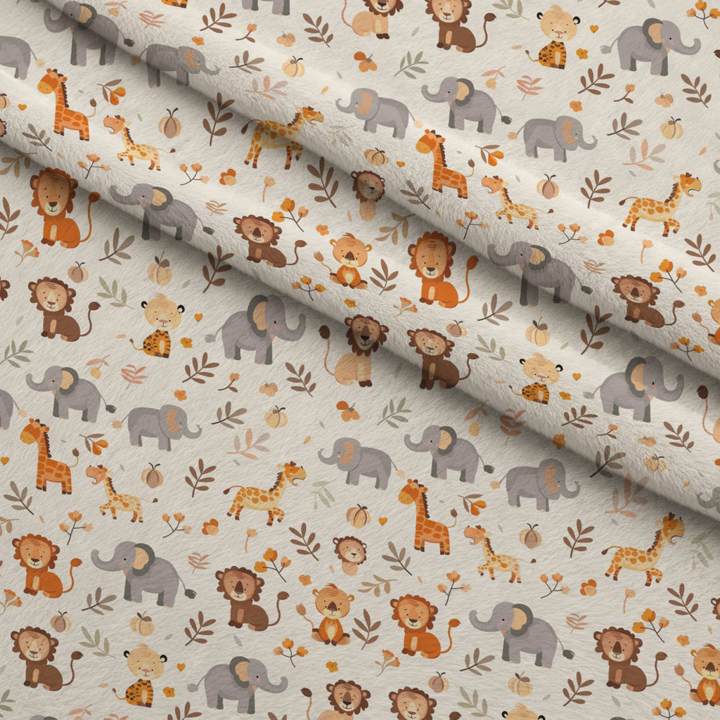 Jungle Cubs Pattern 25 Minky Fabric — plush minky folded close-up preview (mv-minky-v1:lying)