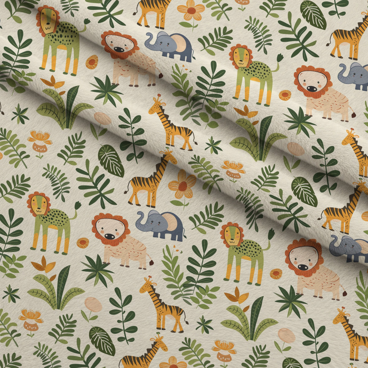 Jungle Cubs Pattern 7 Minky Fabric — plush minky folded close-up preview (mv-minky-v1:lying)