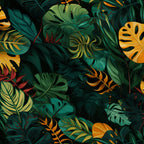 Jungle Leaves Pattern 3 Minky Fabric — plush minky folded close-up preview (mv-minky-v1:lying)