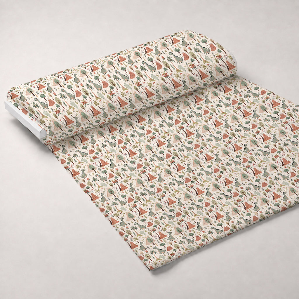 Jurassic Woodland Pattern 3 Minky Fabric — plush minky unrolled bolt preview (mv-minky-v1:bolt)