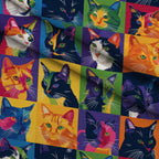 Kaleidoscope Kittens Pattern 2 Minky Fabric — plush minky folded close-up preview (mv-minky-v1:lying)