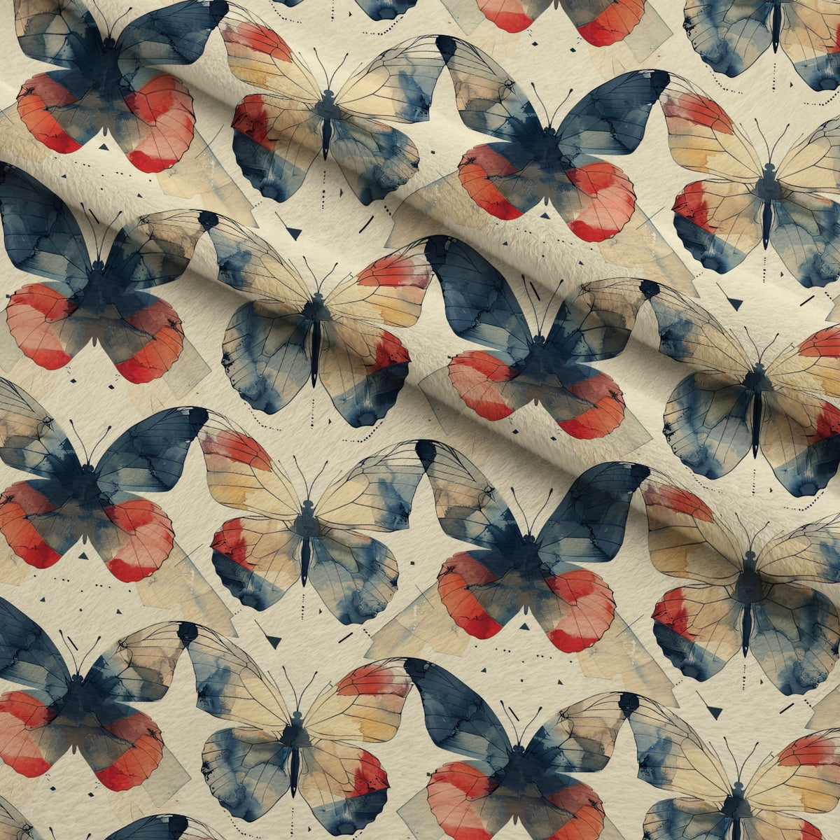 Kaleidoscope Wings Pattern 1 Minky Fabric — plush minky folded close-up preview (mv-minky-v1:lying)