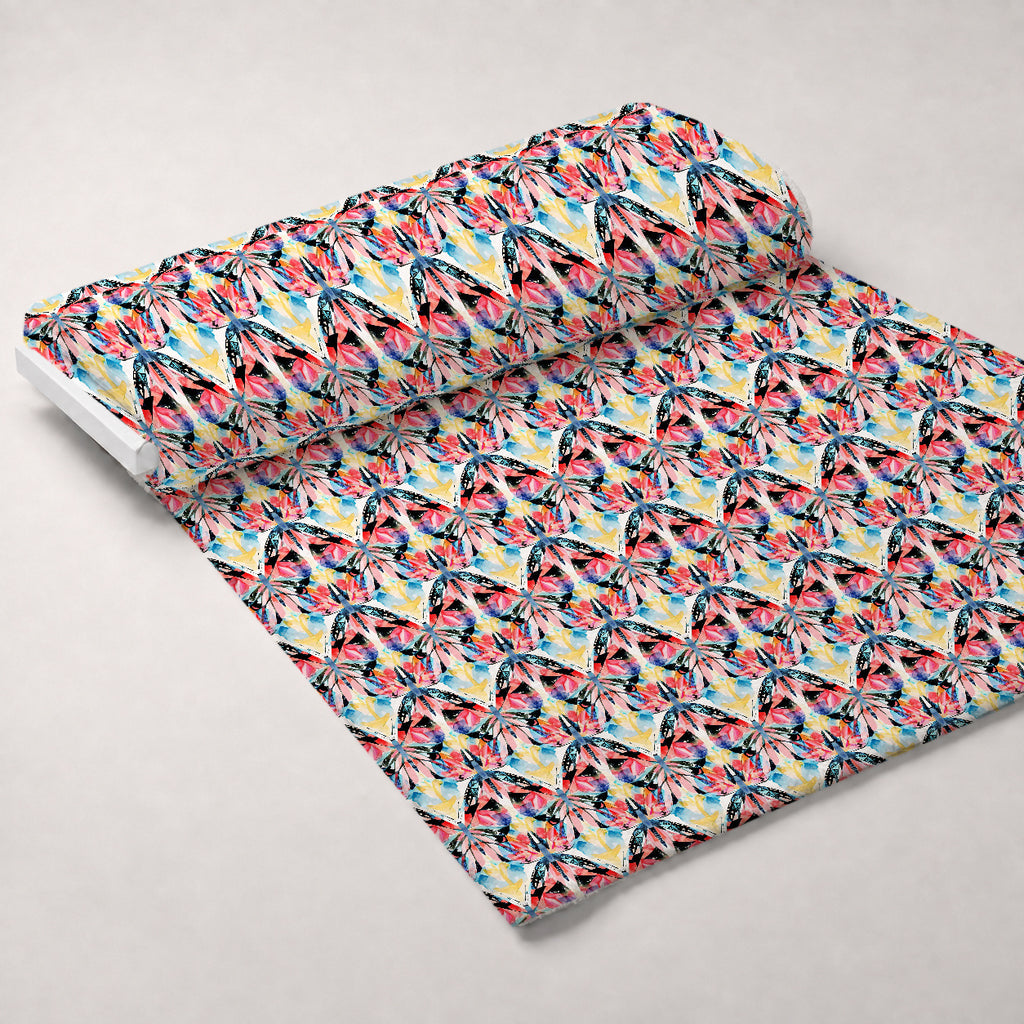 Kaleidoscope Wings Pattern 10 Minky Fabric — plush minky unrolled bolt preview (mv-minky-v1:bolt)
