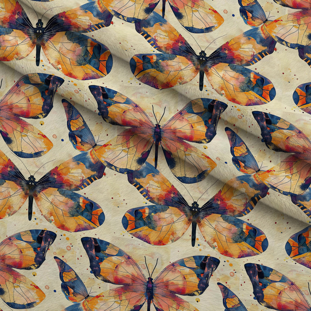 Kaleidoscope Wings Pattern 11 Minky Fabric — plush minky folded close-up preview (mv-minky-v1:lying)