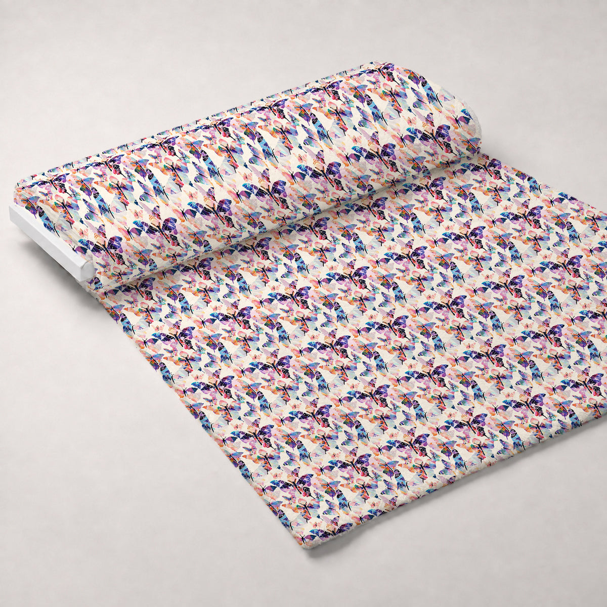 Kaleidoscope Wings Pattern 12 Minky Fabric — plush minky unrolled bolt preview (mv-minky-v1:bolt)