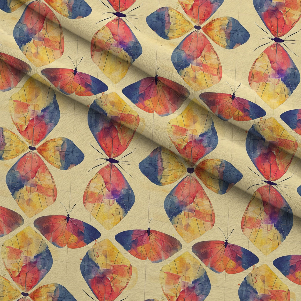 Kaleidoscope Wings Pattern 13 Minky Fabric — plush minky folded close-up preview (mv-minky-v1:lying)