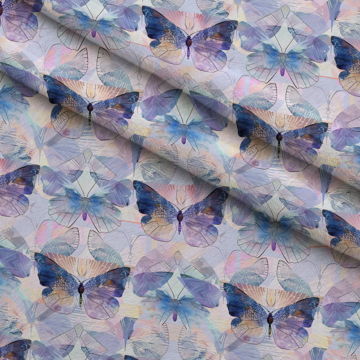 Kaleidoscope Wings Pattern 16 Minky Fabric — plush minky folded close-up preview (mv-minky-v1:lying)