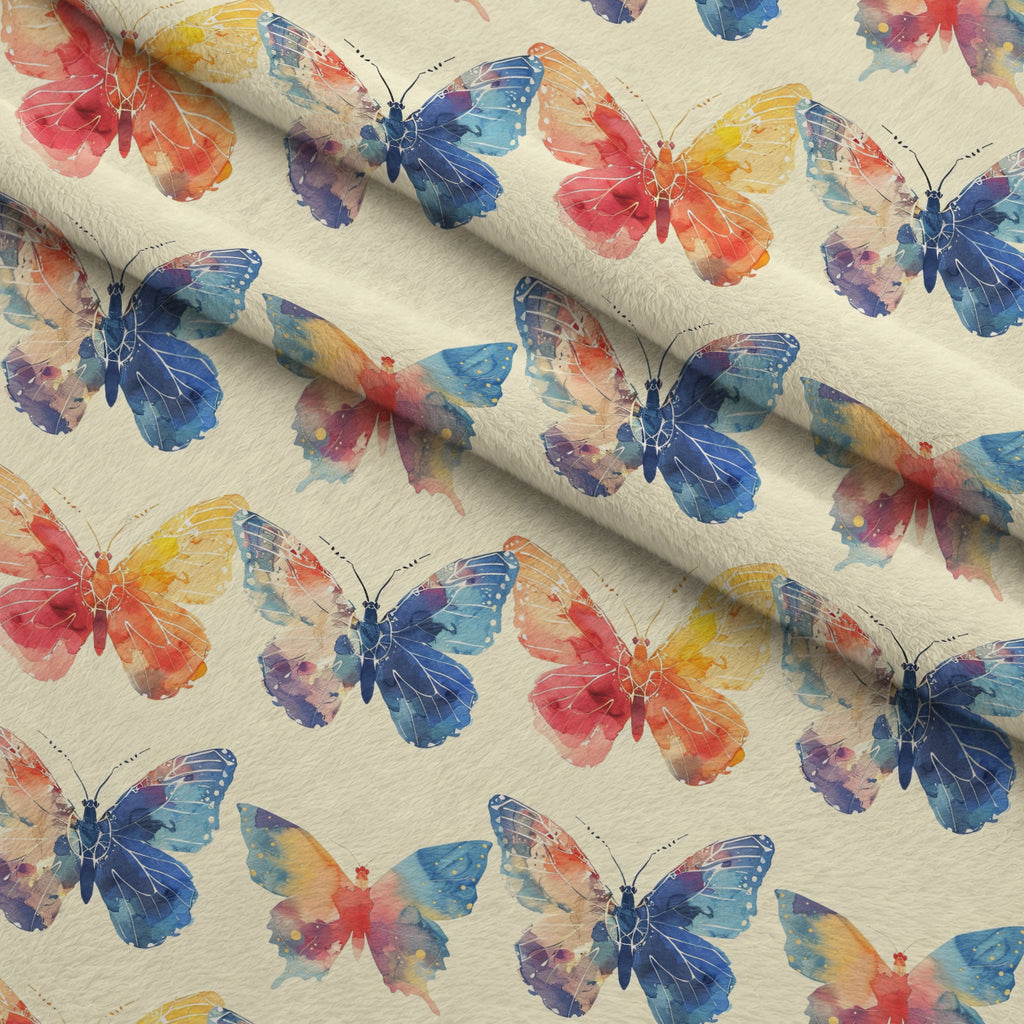 Kaleidoscope Wings Pattern 18 Minky Fabric — plush minky folded close-up preview (mv-minky-v1:lying)
