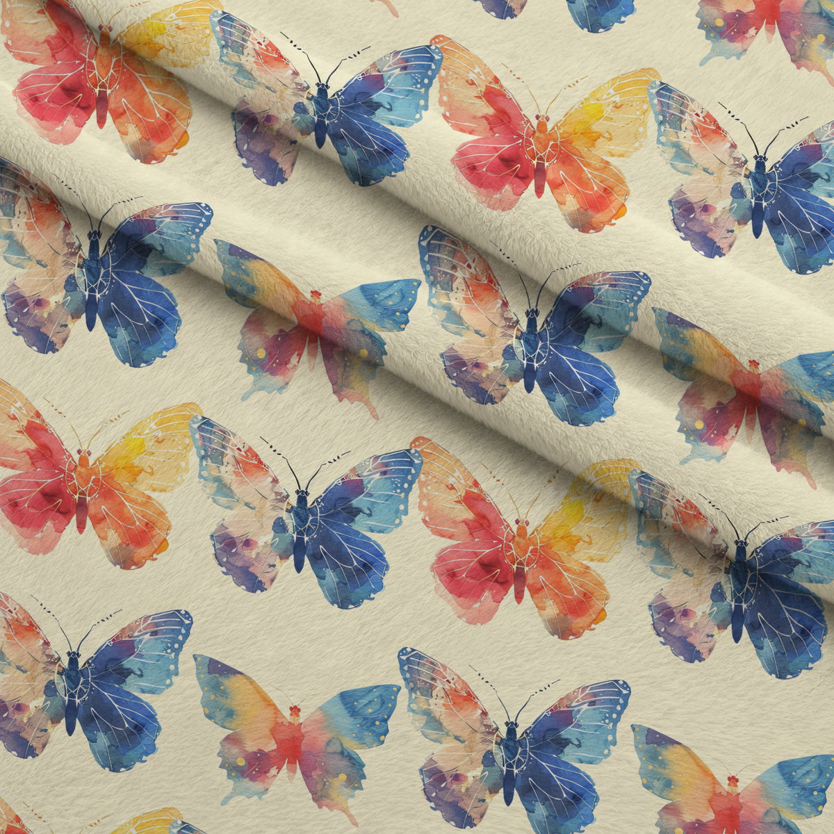 Kaleidoscope Wings Pattern 18 Minky Fabric — plush minky folded close-up preview (mv-minky-v1:lying)