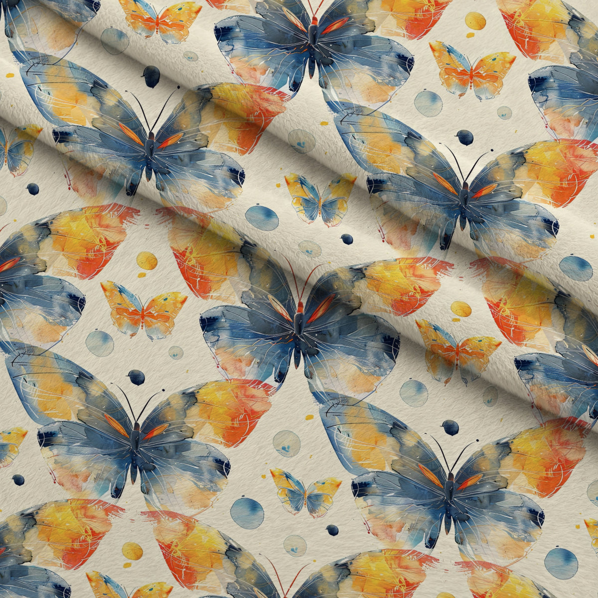 Kaleidoscope Wings Pattern 2 Minky Fabric — plush minky folded close-up preview (mv-minky-v1:lying)